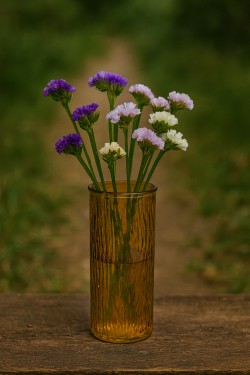 Jarrón naranja con relieve
